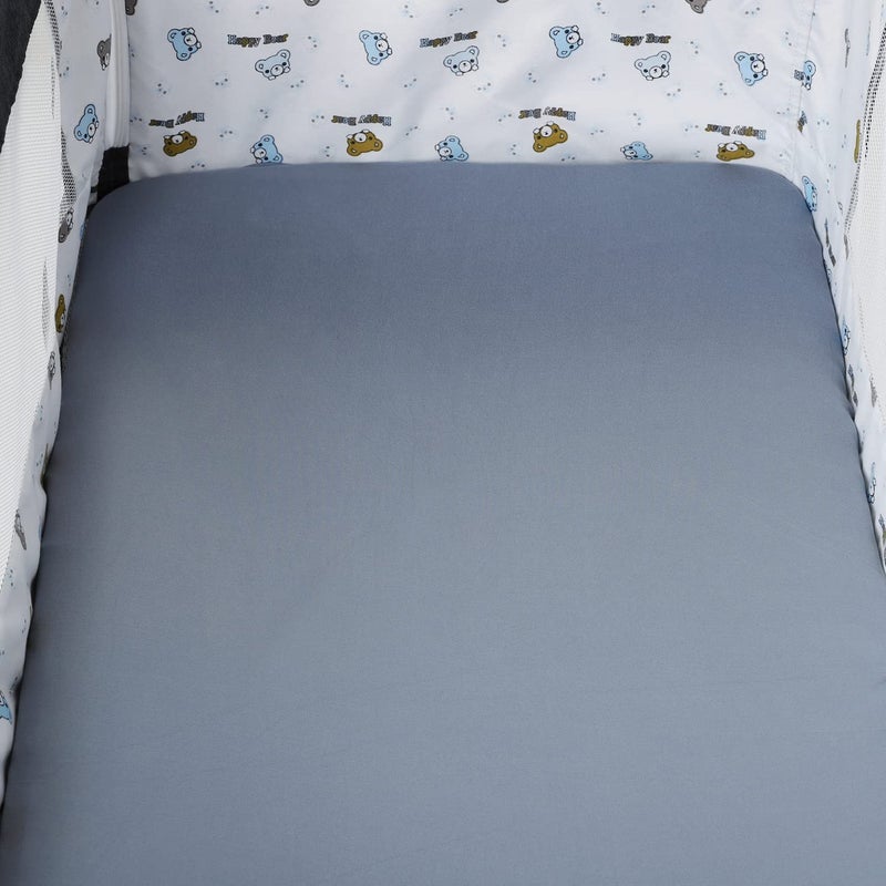 Tontukatu Pack n Play Sheet Stretchy Fitted Portable Mini Crib Sheets Set 3 Pack,Playard Sheets Convertible Playard Mattress Cover,Ultra Soft Jersey Material,Elephant Tiger,Fox & Grey - Image 5